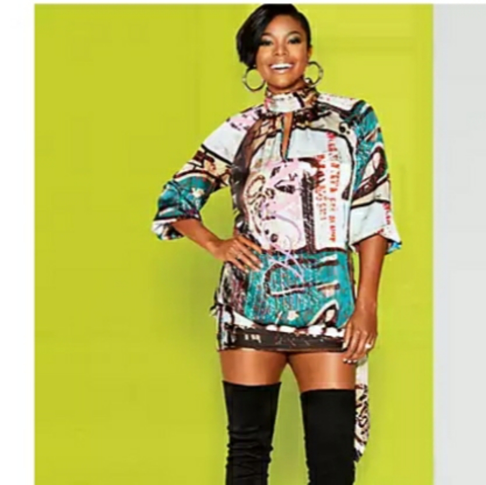 Graffiti Print Shift Dress